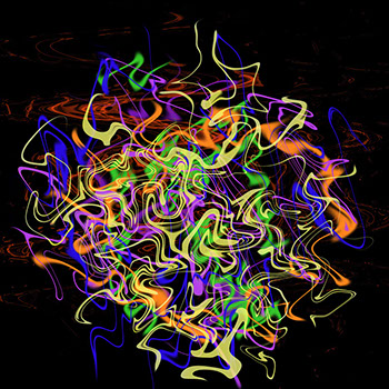 Ein abstraktes Werk von Andreas H. Boock. Der Künstlername ist elbkasper. Es hat das Format 100 x 100 cm und ist ein schönes Wandbild/Wanddeko.