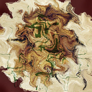 Ein abstraktes Werk von Andreas H. Boock. Der Künstlername ist elbkasper. Es hat das Format 50 x 50 cm und ist ein schönes Wandbild/Wanddeko.