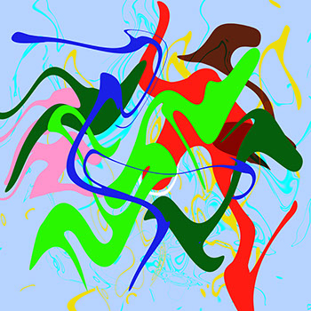 Ein abstraktes Werk von Andreas H. Boock. Der Künstlername ist elbkasper. Es hat das Format 50 x 50 cm und ist ein schönes Wandbild/Wanddeko.