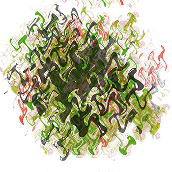 Ein abstraktes Werk von Andreas H. Boock. Der Künstlername ist elbkasper. Es hat das Format 75 x 75 cm und ist ein schönes Wandbild/Wanddeko.