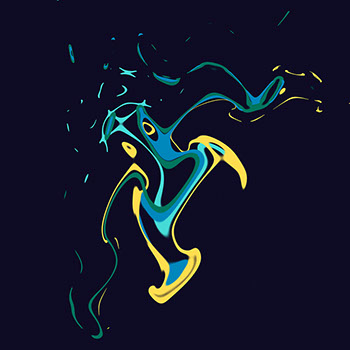 Ein abstraktes Werk von Andreas H. Boock. Der Künstlername ist elbkasper. Es hat das Format 75 x 75 cm und ist ein schönes Wandbild/Wanddeko.