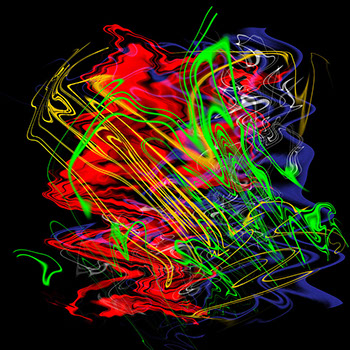 Ein abstraktes Werk von Andreas H. Boock. Der Künstlername ist elbkasper. Es hat das Format 75 x 75 cm und ist ein schönes Wandbild/Wanddeko.