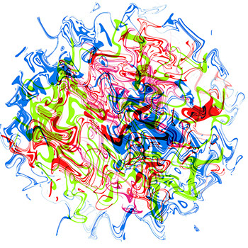 Ein abstraktes Werk von Andreas H. Boock. Der Künstlername ist elbkasper. Es hat das Format 75 x 75 cm und ist ein schönes Wandbild/Wanddeko.