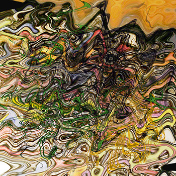 Ein abstraktes Werk von Andreas H. Boock. Der Künstlername ist elbkasper. Es hat das Format 75 x 75 cm und ist ein schönes Wandbild/Wanddeko.