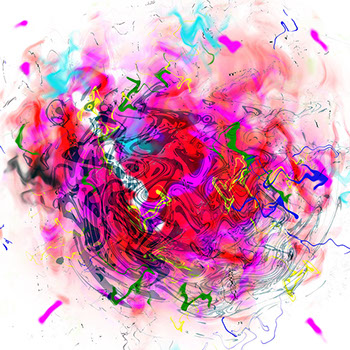 Ein abstraktes Werk von Andreas H. Boock. Der Künstlername ist elbkasper. Es hat das Format 75 x 75 cm und ist ein schönes Wandbild/Wanddeko.