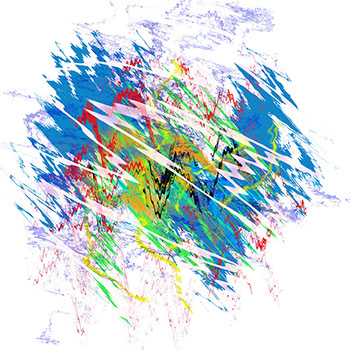 Ein abstraktes Werk von Andreas H. Boock. Der Künstlername ist elbkasper. Es hat das Format 75 x 75 cm und ist ein schönes Wandbild/Wanddeko.