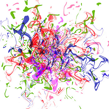 Ein abstraktes Werk von Andreas H. Boock. Der Künstlername ist elbkasper. Es hat das Format 75 x 75 cm und ist ein schönes Wandbild/Wanddeko.