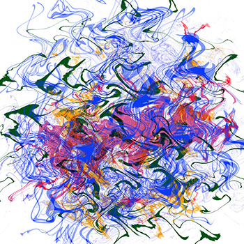 Ein abstraktes Werk von Andreas H. Boock. Der Künstlername ist elbkasper. Es hat das Format 75 x 75 cm und ist ein schönes Wandbild/Wanddeko.